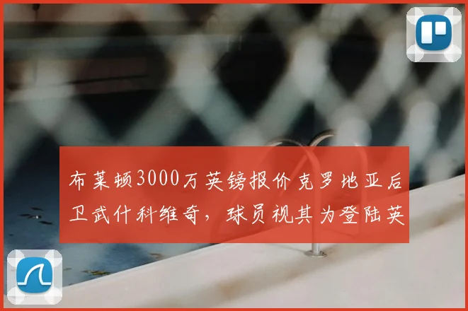 布莱顿3000万英镑报价克罗地亚后卫武什科维奇，球员视其为登陆英超跳板，转会动态全解析